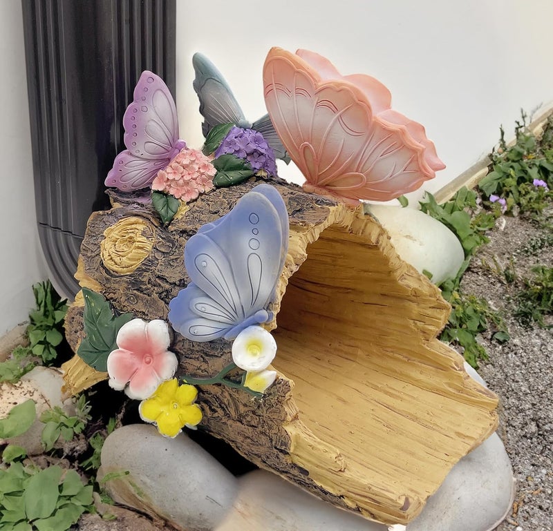 Teaeeno Butterfly Garden Gutter Downspout Extension, Resin Butterfly Figurine,Ornament Splash Block Anchor for Downspout Extension,Outdoor Drain Decor,Animal Accents,Perfect Rain Diverter for 3x4 - Image 5